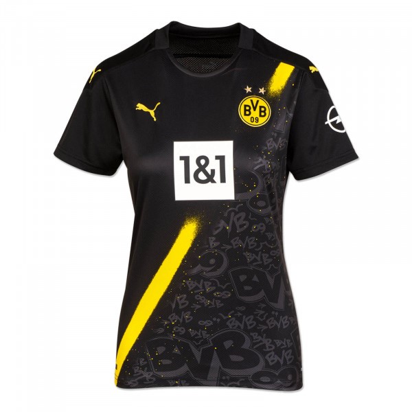 Camiseta Borussia Dortmund Segunda Mujer 2020-2021 Negro